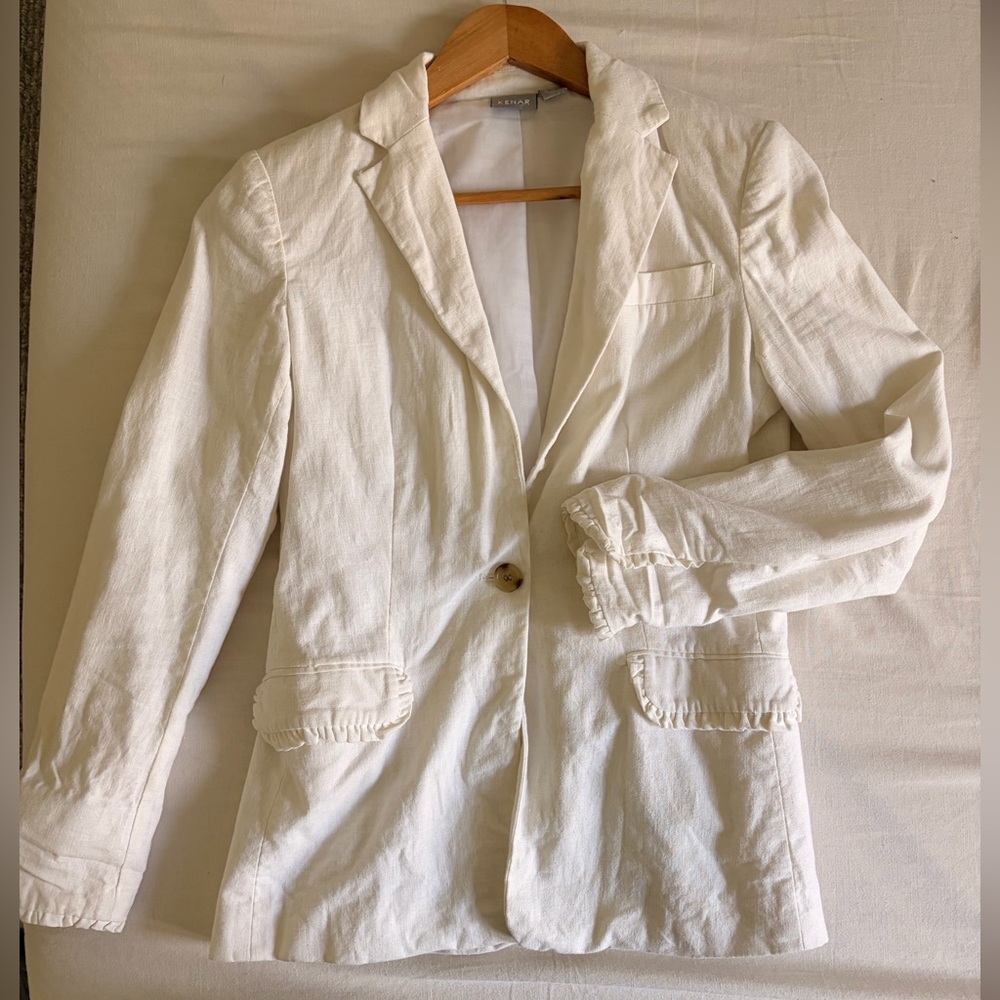 Kenar Cream Blazer for Women